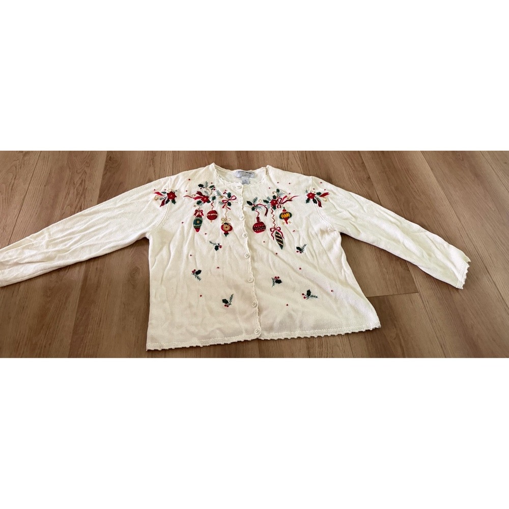 Heirloom Collectibles Christmas Collection 2004 Long Sleeve Sweater Size XL